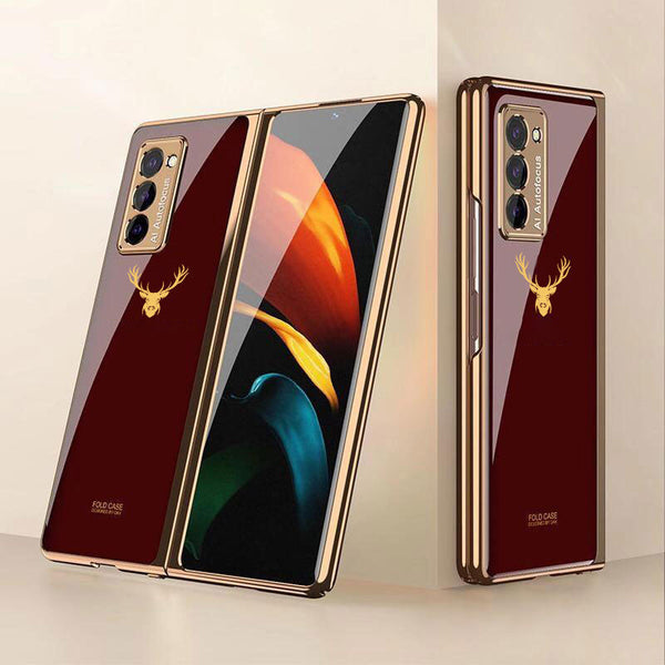 Galaxy Z Fold2 Animal Pattern Glass Case casemarts