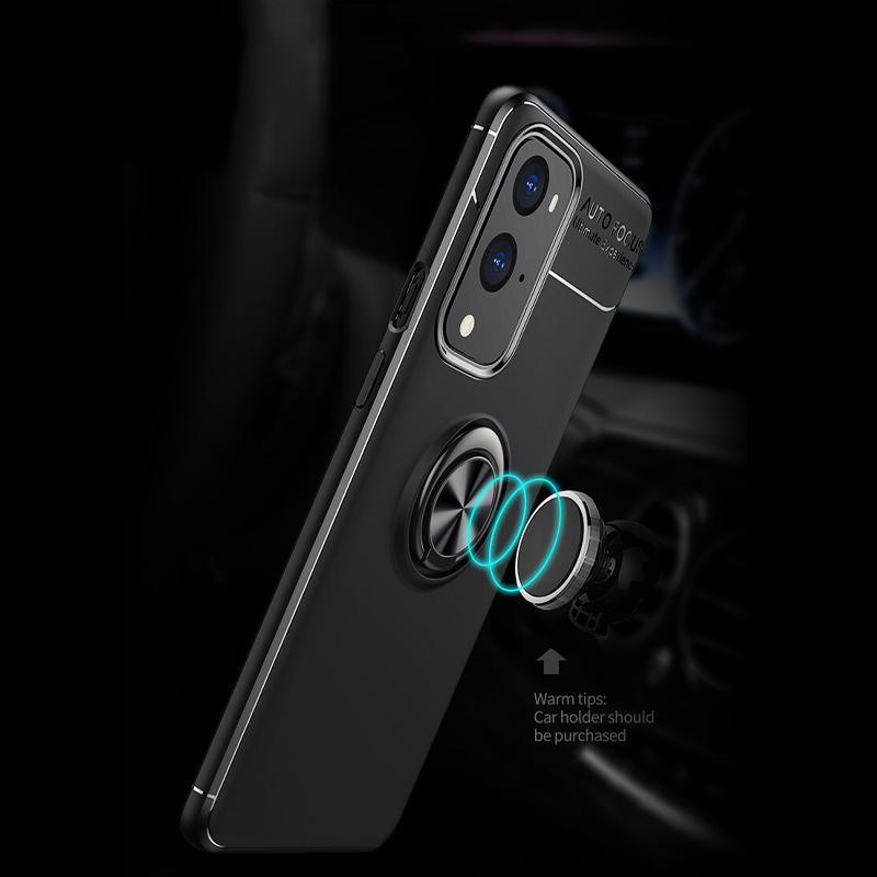 OnePlus 9R Metallic Finger Ring Holder Matte Case casemarts