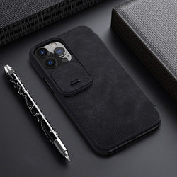 iPhone 13 Pro Max Camera Protection Leather Flip Case casemarts