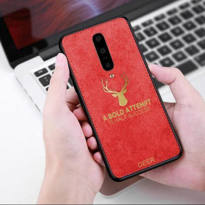 OnePlus 7 Pro Luxury Gold Textured Deer Pattern Soft Case casemarts