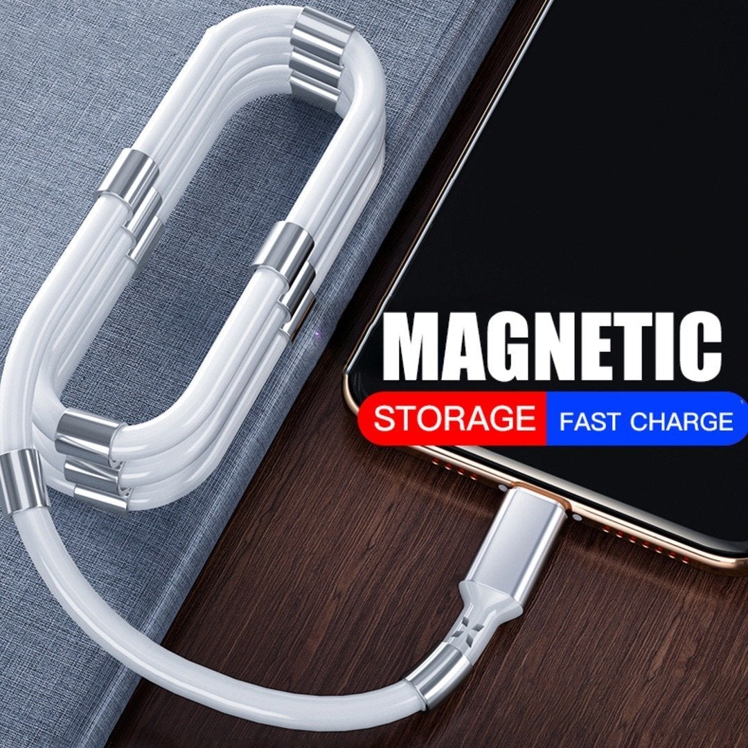 Sleek Magnetic USB Lightning Fast Charging cable casemarts