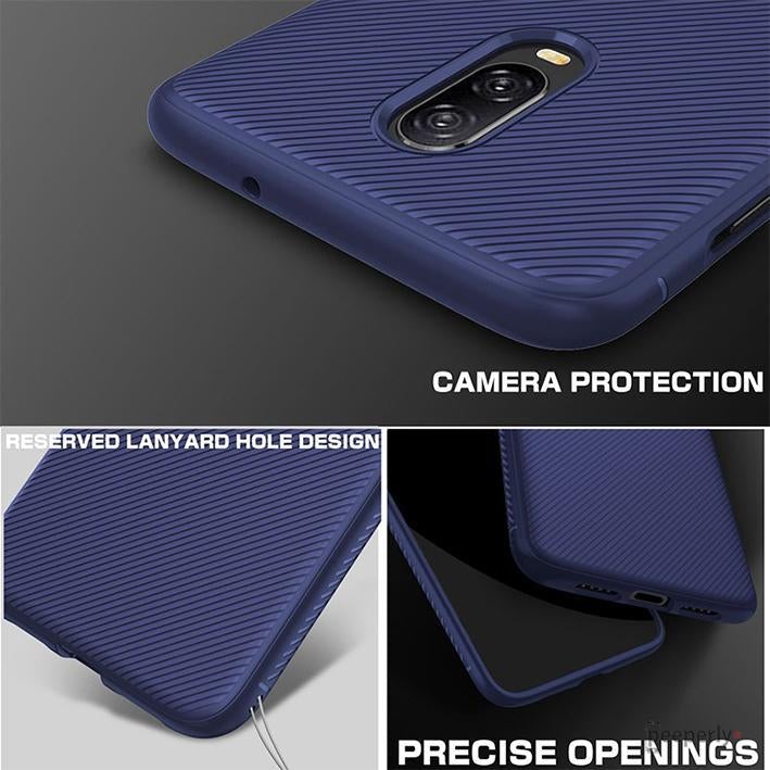 OnePlus 6T Twill Design Shockproof TPU Case casemarts