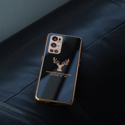 OnePlus 9 Pro Electroplating Reindeer Pattern Glass Case casemarts