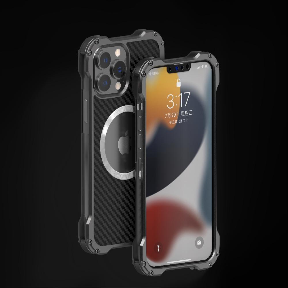 R-Just Aluminium Carbon Fiber Case - iPhone casemarts