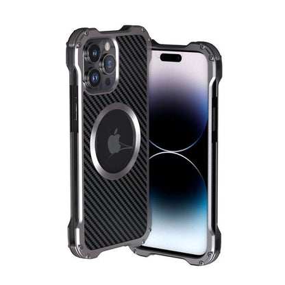 R-Just Aluminium Carbon Fiber Case - iPhone casemarts