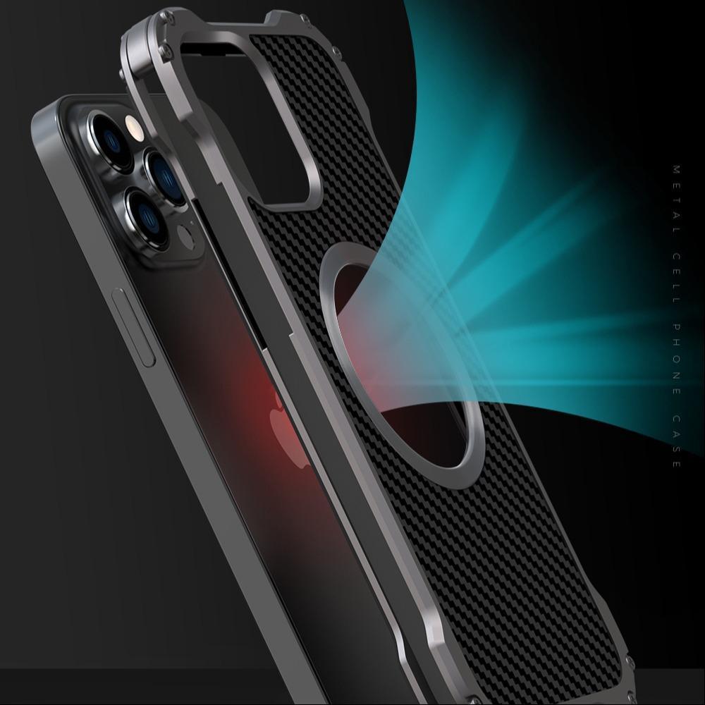 R-Just Aluminium Carbon Fiber Case - iPhone casemarts