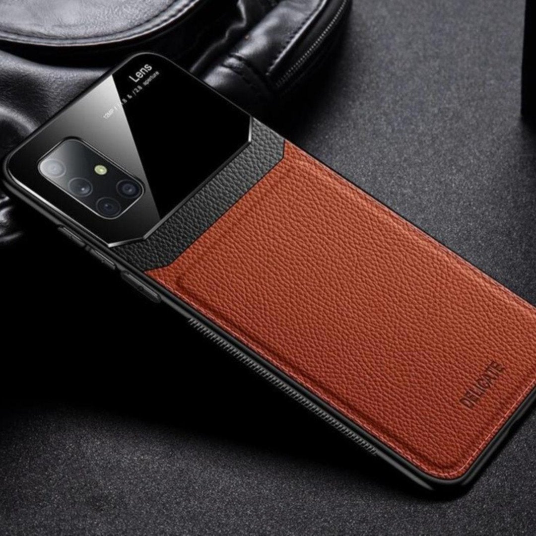 Sleek Slim Leather Glass Case - Samsung casemarts