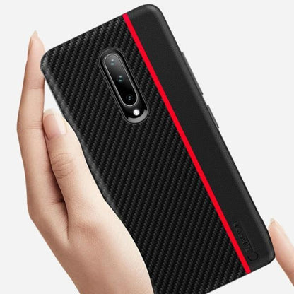 Frosted Carbon Fiber PU Leather Protective Case - OnePlus casemarts