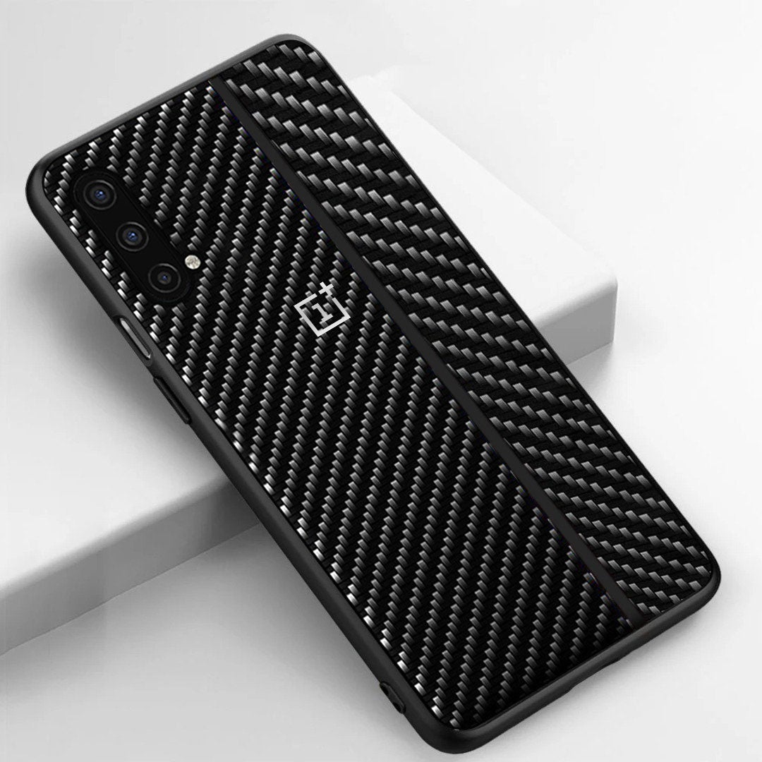 Frosted Carbon Fiber PU Leather Protective Case - OnePlus casemarts