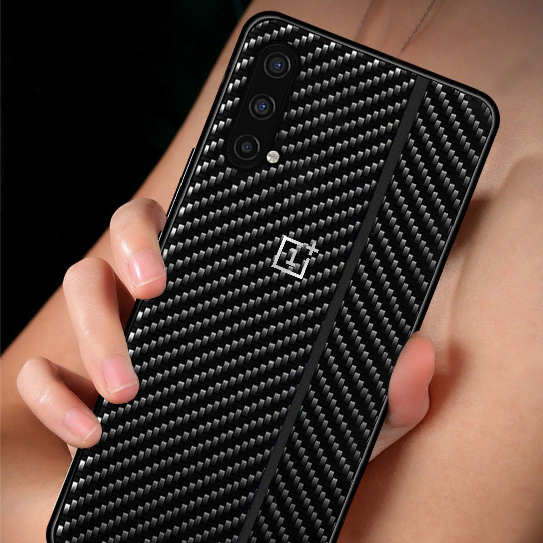 Frosted Carbon Fiber PU Leather Protective Case - OnePlus casemarts