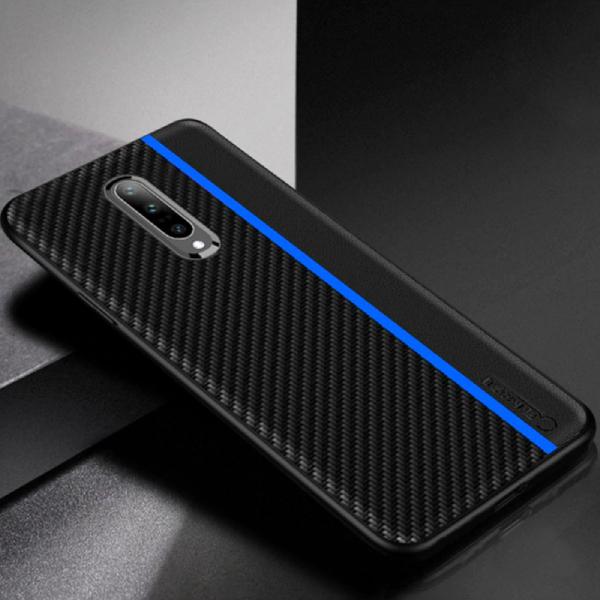 Frosted Carbon Fiber PU Leather Protective Case - OnePlus casemarts