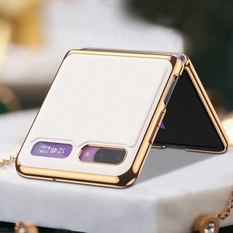 Galaxy Z Flip Business Leather Pattern Case casemarts