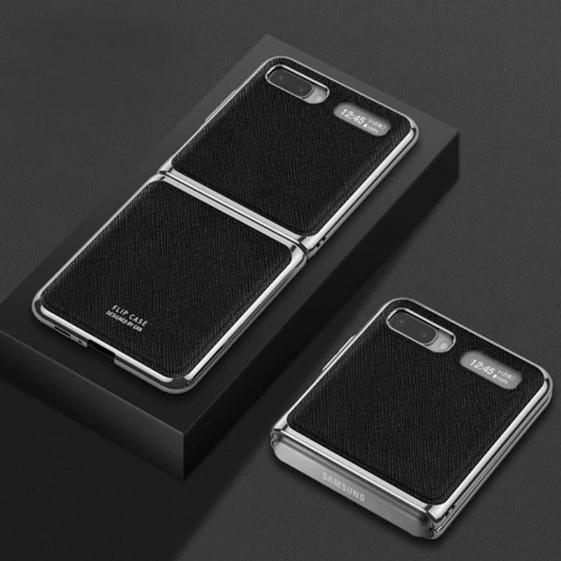 Galaxy Z Flip Business Leather Pattern Case casemarts