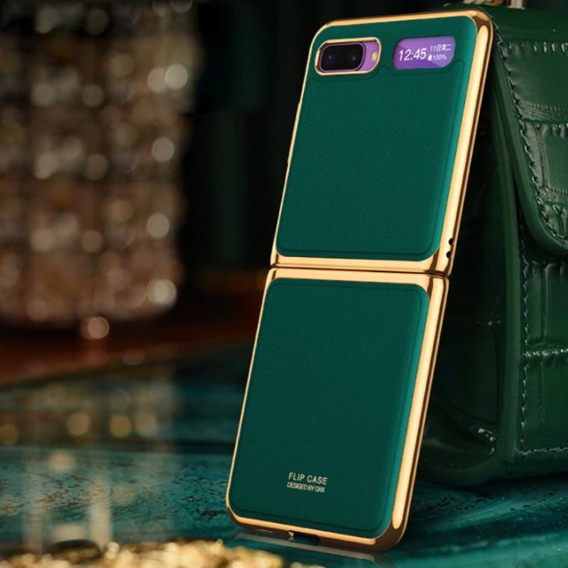 Galaxy Z Flip Business Leather Pattern Case casemarts