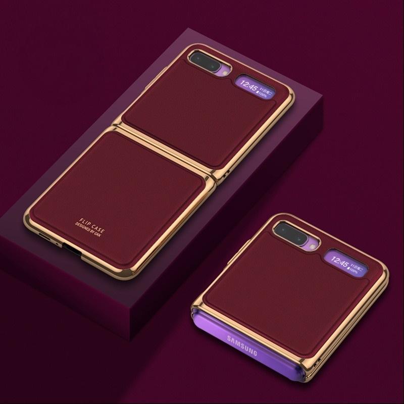 Galaxy Z Flip Business Leather Pattern Case casemarts