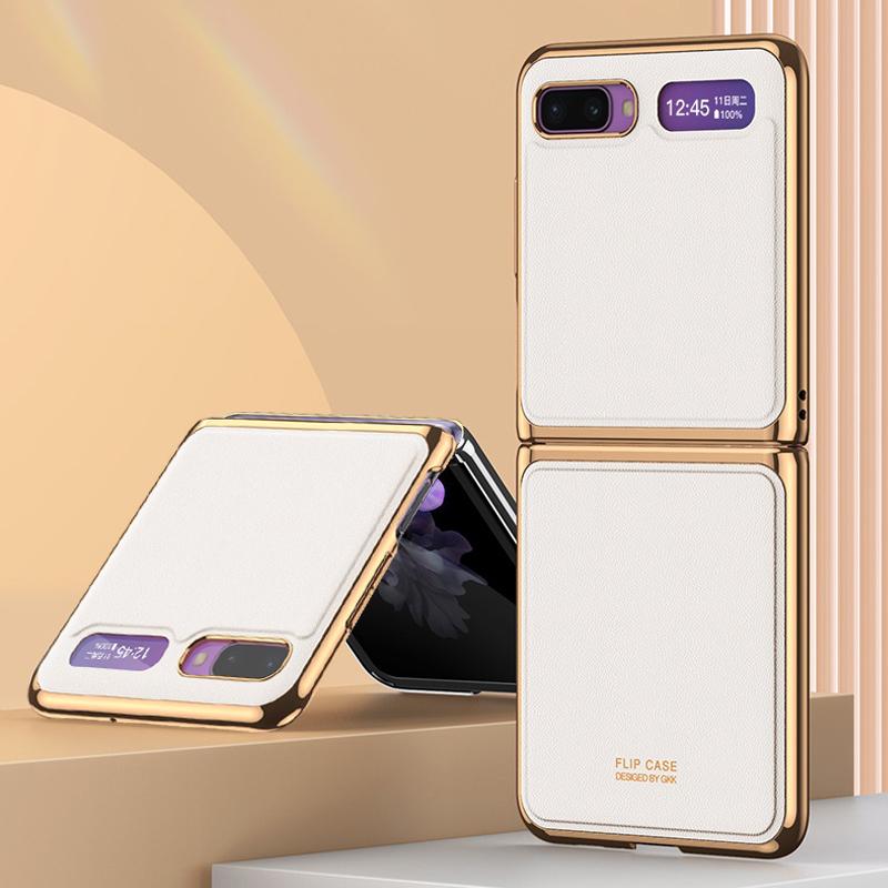 Galaxy Z Flip Business Leather Pattern Case casemarts