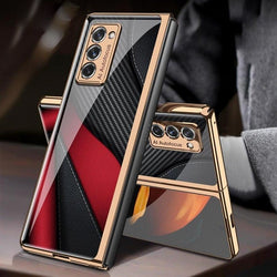 Galaxy Z Fold2 Luxury Printed Glass Case casemarts