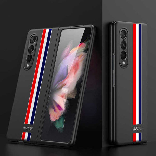 Galaxy Z Fold3 Ultra Thin Hybrid Striped Matte Shell Case casemarts