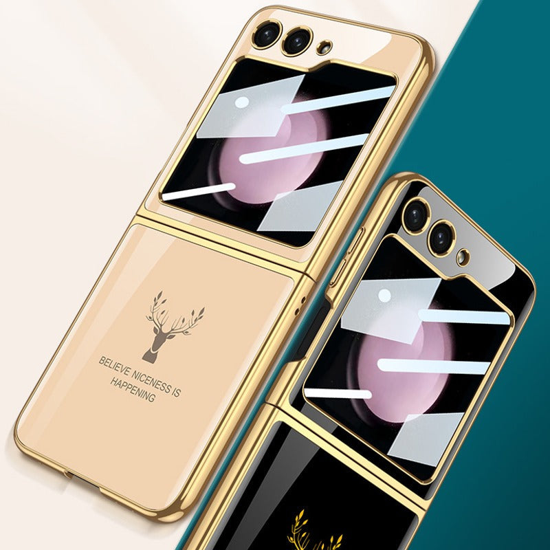 Galaxy Z Flip5 Electroplating Deer Print Soft Case casemarts