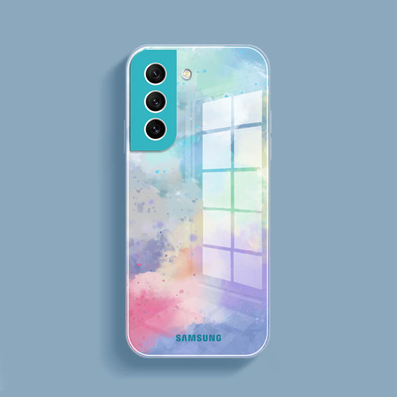 Watercolor Splatter Glass Back Case - Samsung casemarts