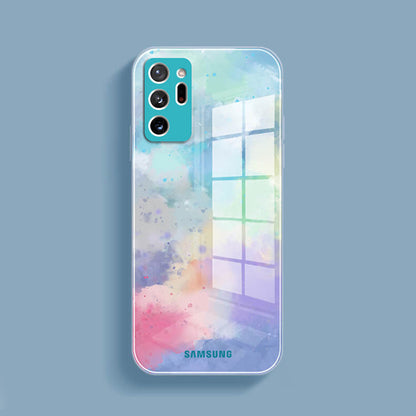 Watercolor Splatter Glass Back Case - Samsung casemarts