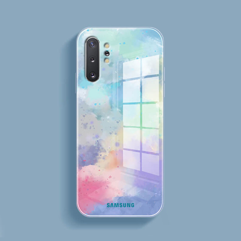 Watercolor Splatter Glass Back Case - Samsung casemarts