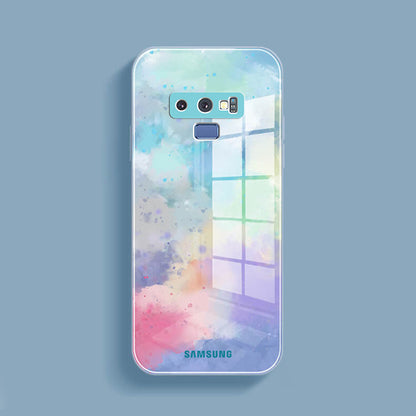 Watercolor Splatter Glass Back Case - Samsung casemarts