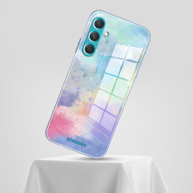 Watercolor Splatter Glass Back Case - Samsung casemarts