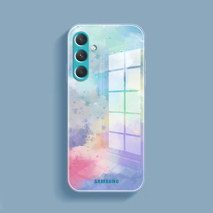 Watercolor Splatter Glass Back Case - Samsung casemarts