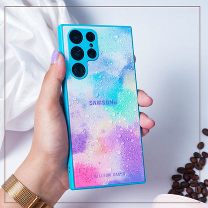 Watercolor Splatter Glass Back Case - Samsung casemarts