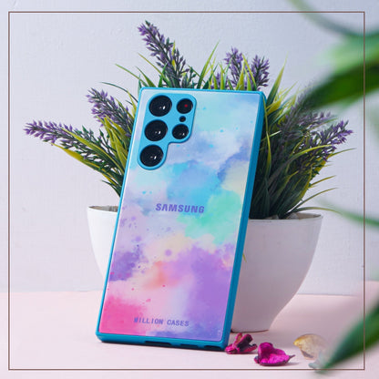 Watercolor Splatter Glass Back Case - Samsung casemarts