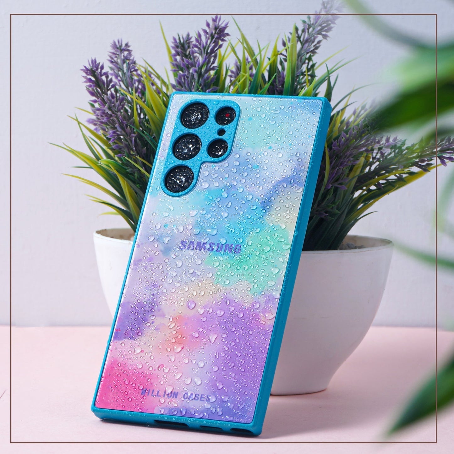 Watercolor Splatter Glass Back Case - Samsung casemarts