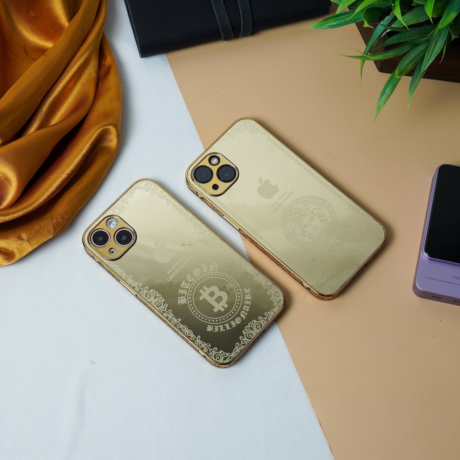 iPhone 15 Series Crafted Gold Luxurious Camera Protective Case casemarts