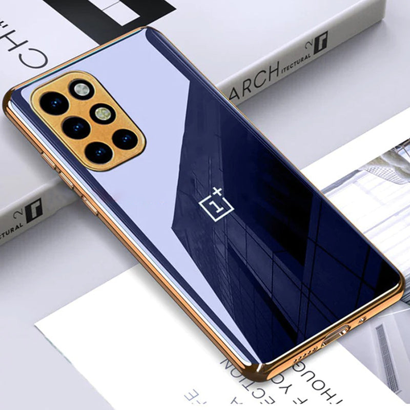 Glossy Gold Edge Back Logo Case - OnePlus casemarts