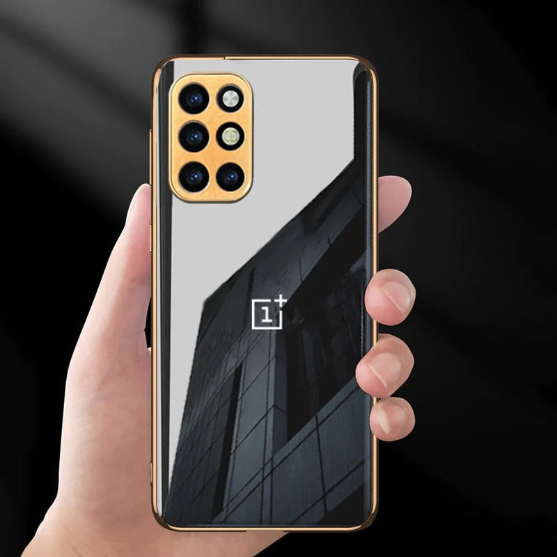 Glossy Gold Edge Back Logo Case - OnePlus casemarts