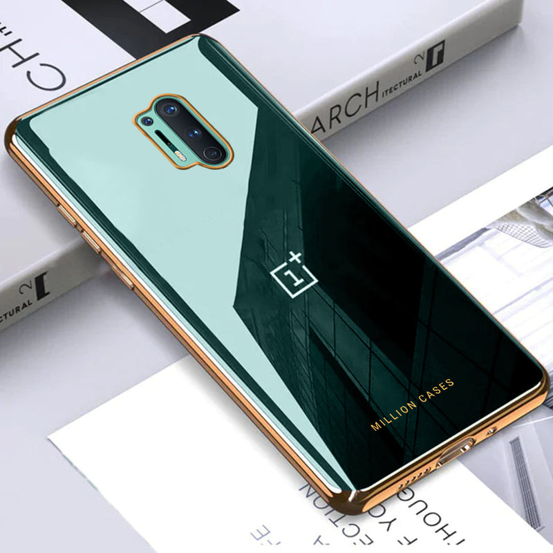 Glossy Gold Edge Back Logo Case - OnePlus casemarts