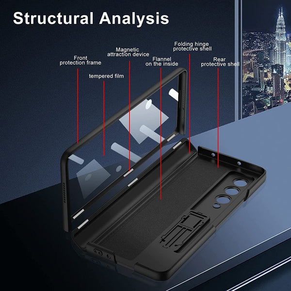 Galaxy Z Fold4 Bumper Protection Case With Kickstand casemarts