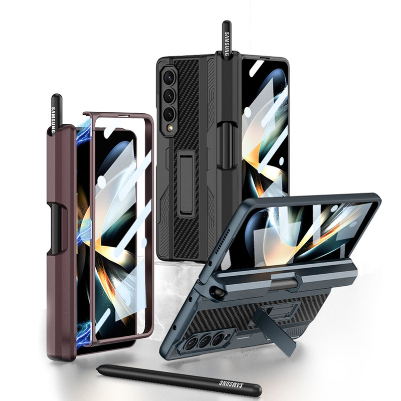 Galaxy Z Fold4 Armor Kickstand Case With Pen Holder casemarts