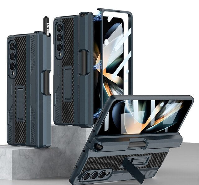 Galaxy Z Fold4 Armor Kickstand Case With Pen Holder casemarts