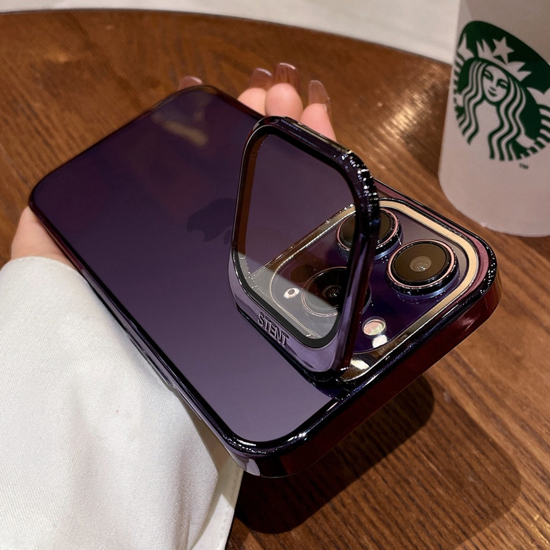 Transparent Electroplated Case with Stand - iPhone casemarts