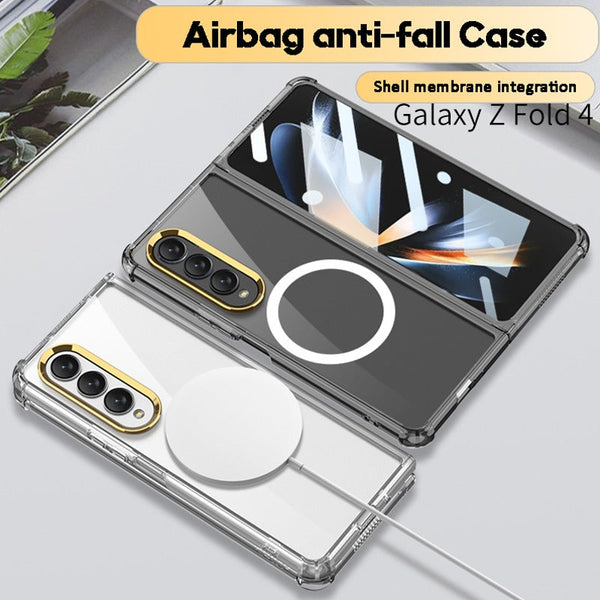 Galaxy Z Fold4 CrystalMag Embedded Metal Ring Case casemarts