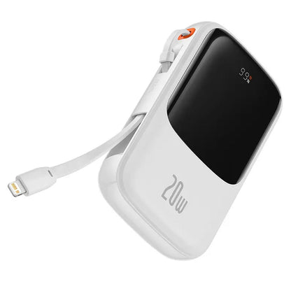 Qpow™ 10000mAh Power Bank with Lightning Cable casemarts