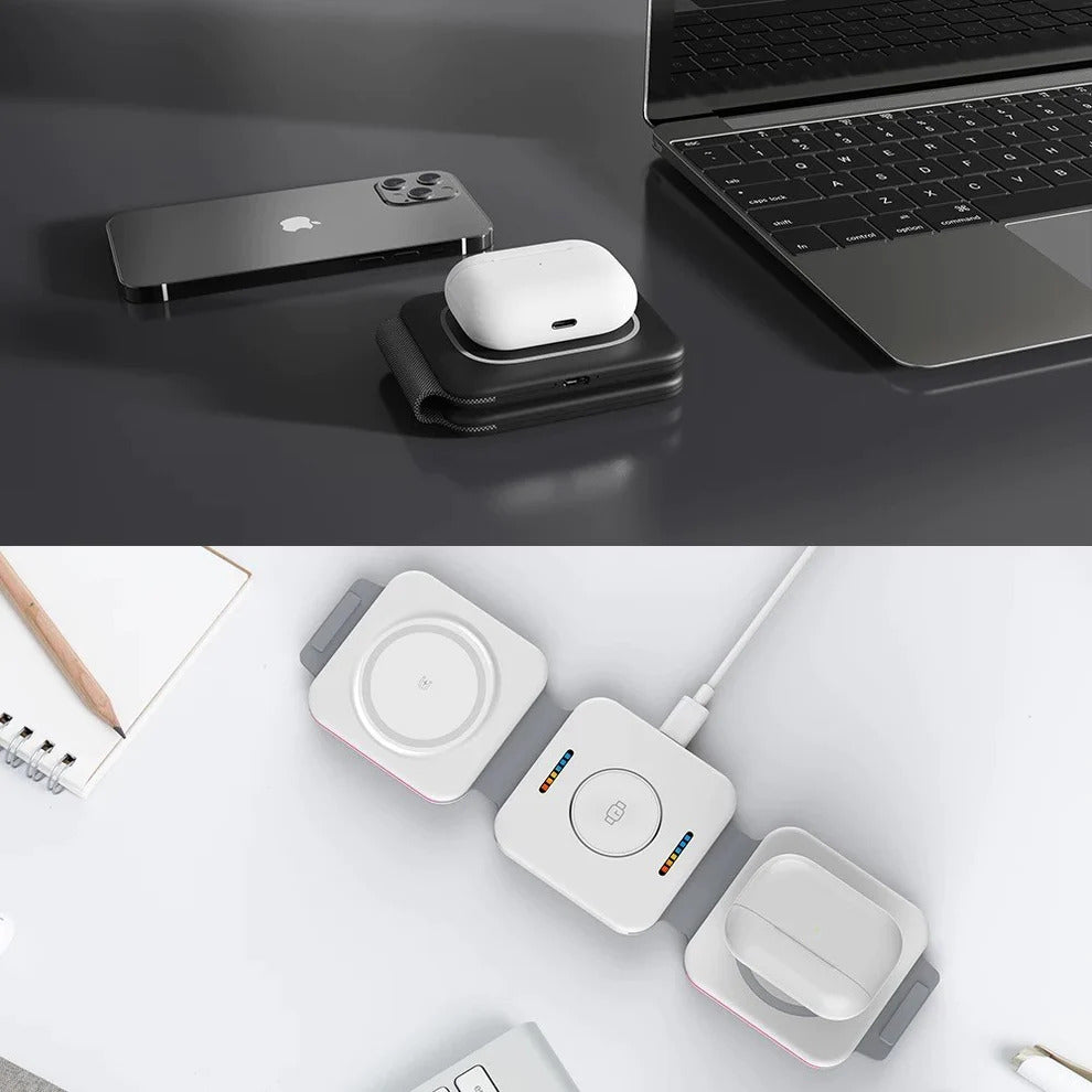 TriFold™ 3-in-1 Magnetic Wireless Charger Stand casemarts