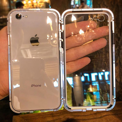 New Electronic Auto-Fit Magnetic Glass Case for iPhone casemarts