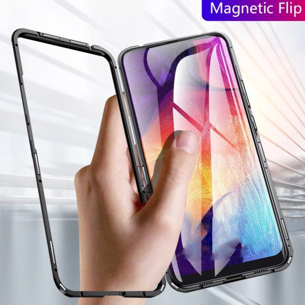 Oneplus 7 Electronic Auto-Fit Magnetic Transparent Glass Case casemarts