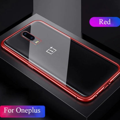 Oneplus 7 Electronic Auto-Fit Magnetic Transparent Glass Case casemarts