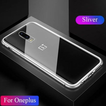 Oneplus 7 Electronic Auto-Fit Magnetic Transparent Glass Case casemarts