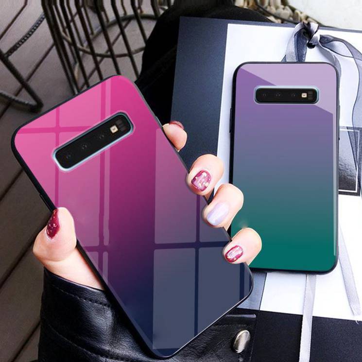 Galaxy S10 Gradient Soft Edge Glass Back Case casemarts