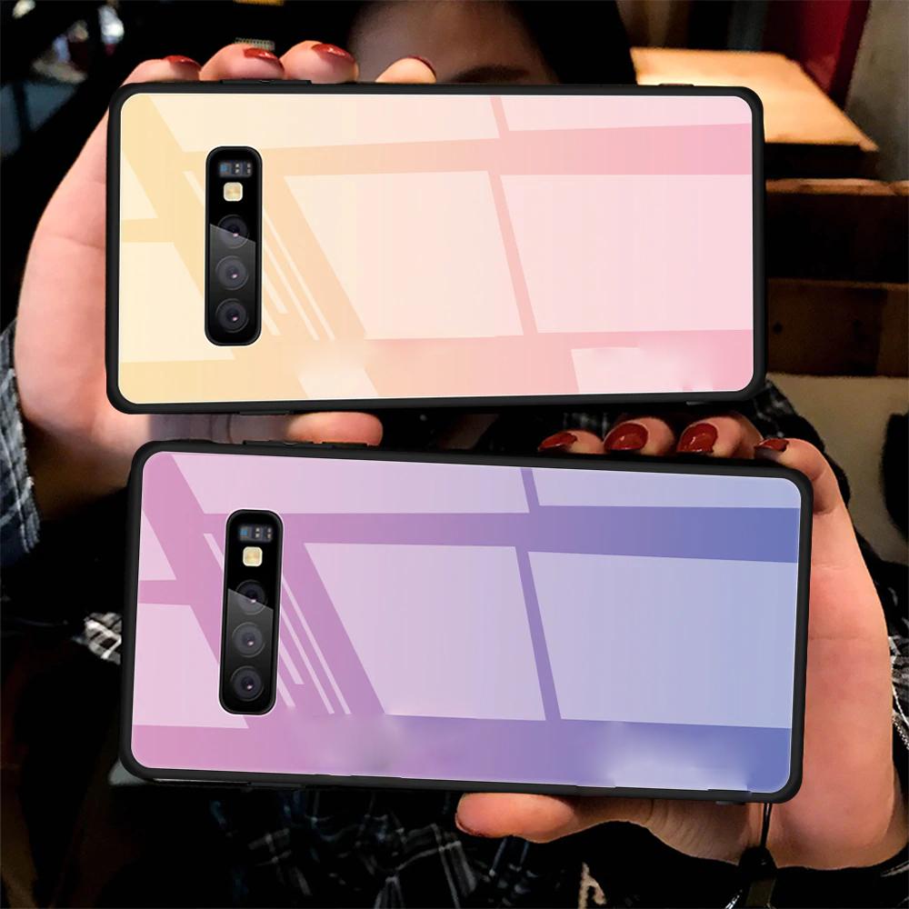 Galaxy S10 Gradient Soft Edge Glass Back Case casemarts