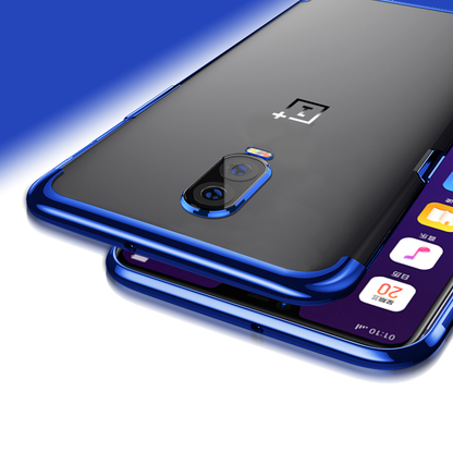 OnePlus 6T Original Electroplating Transparent Back Case casemarts